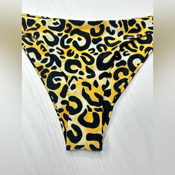 NWOT Bond-Eye Golden Leopard Print Sleek Bikini Bottom Sz XS - Picture 6 of 12